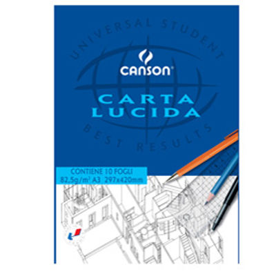 Immagine di BLOCCO CARTA LUCIDA MANUALE 297x420mm 10FG 80GR CANSON [200005827]