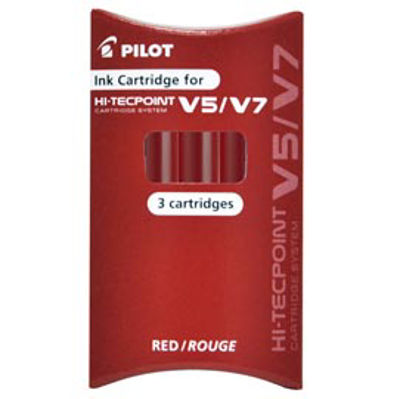 Immagine di Refill Hi Tecpoint V5/V7 ricaricabile begreen - rosso - Pilot  - conf. 3 pezzi [040337]