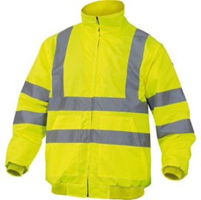 Immagine di Giubbotto alta visibilitA' Reno HV - poliestere/poliuretano - taglia L - giallo fluo - Deltaplus [RENHVJAGT]