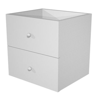 Immagine di Cassettiera per casellario Rainbow - 2 cassetti - L32,5xP28,8xH32,5cm - grigio alluminio - Artexport [2C MaxC/5]