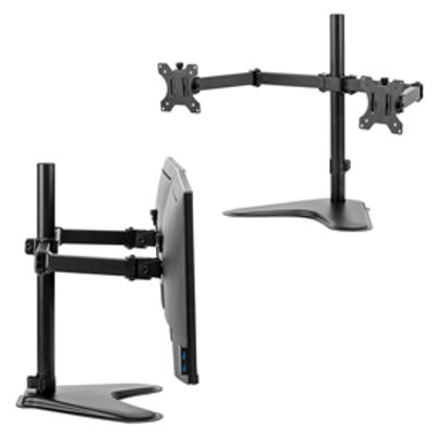 Immagine di Braccio porta monitor Doppio Freestanding - Fellowes [8043701]