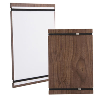 Immagine di PortamenU' Tablet con elastici - legno di noce - 32x22 cm - Securit [MC-WALA4-RB]