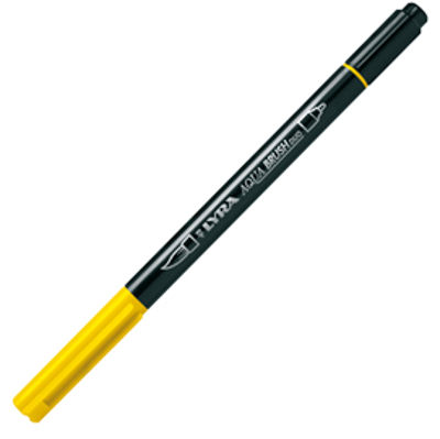 Immagine di Pennarello Aqua Brush Duo - punte 2/4 mm - giallo limone - Lyra [L6520007]