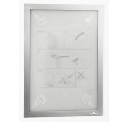 Immagine di Cornice adesiva - Duraframe Wallpaper - A4 - 21 x 29,7 cm - argento - Durable [4843-23]