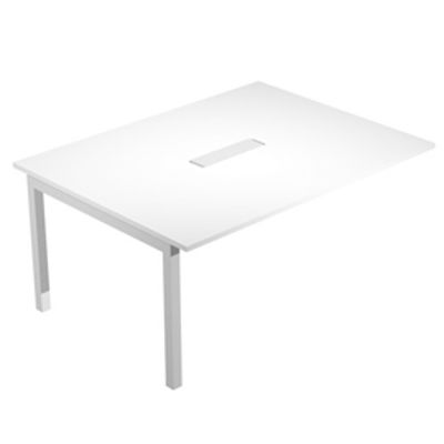 Immagine di Modulo aggiuntivo per tavolo riunioni Agorà - 6 posti - 160x120x72,5 cm - bianco - Artexport [SOL-TR-S_3AA]