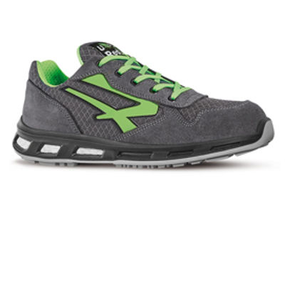 Immagine di Calzatura di sicurezza Point S1P SRC - nylon/pelle scamosciata - grigio/verde - taglia 47 - U-Power [RL20036-47]