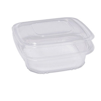 Immagine di Pack 50 contenitori in PP con coperchio incernierato 18,5x18,5cm H5,2cm Cuki [48421042]