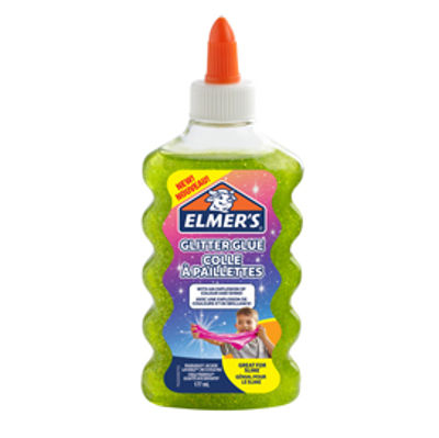 Immagine di Flacone 177 ml Colla Glitterata VERDE Liquida Slime Elmer's Newell [2107068]