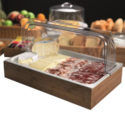 Immagine di Set espositore buffet - in bamboo - 53x32 cm - colore naturale - Leone [s1003]