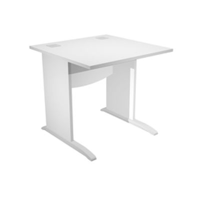 Immagine di Scrivania Operativa AgorA' Basic - fianchi a L melaminico - 80 x 80 x L73 cm - bianco - Artexport [JPL80/3]