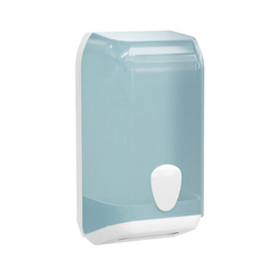 Immagine di Dispenser carta igienica interfogliata - 307 x 133 x 158 mm - bianco / azzurro - Replast [A62001EM]