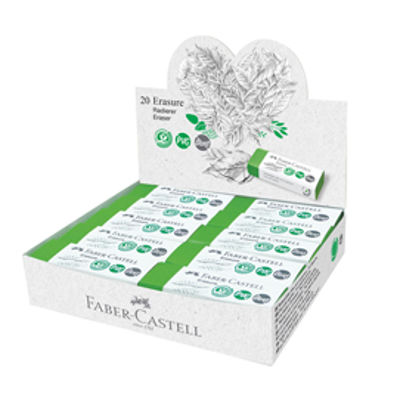 Immagine di Gomma Erasure - verde - Faber Castell - expo 20 pezzi [187250]