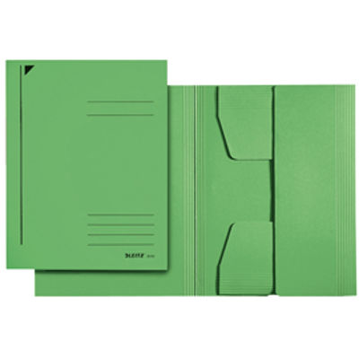Immagine di Cartellina 3 lembi - 430 gr - 24,3 x 34 cm - verde - Leitz - conf. 25 pezzi [39220255]