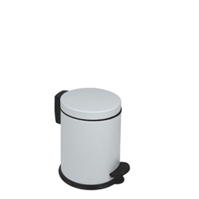 Immagine di Pattumiera a pedale New Bin Basic - 3 L - metallo verniciato - bianco - Medial International [913031]