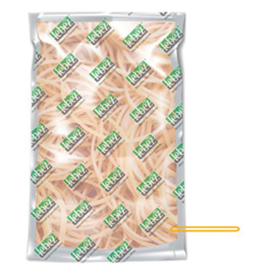 Immagine di Elastico ad anello - diametro 3 cm - 1 kg - gomma - giallo - Lebez [81044]