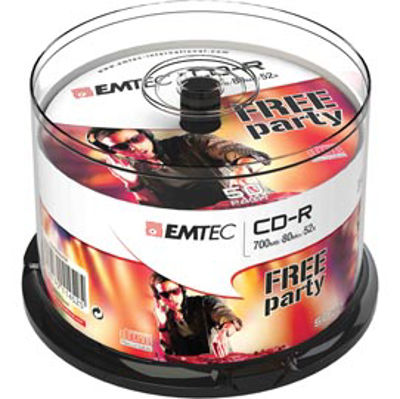 Immagine di Emtec - CDR - 80min/700mb, 52x, spindle - conf. 50 pz [ECOC805052CB]