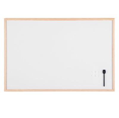 Immagine di Lavagna bianca magnetica - 60x90cm - cornice legno - Starline [MM07001010-STL]